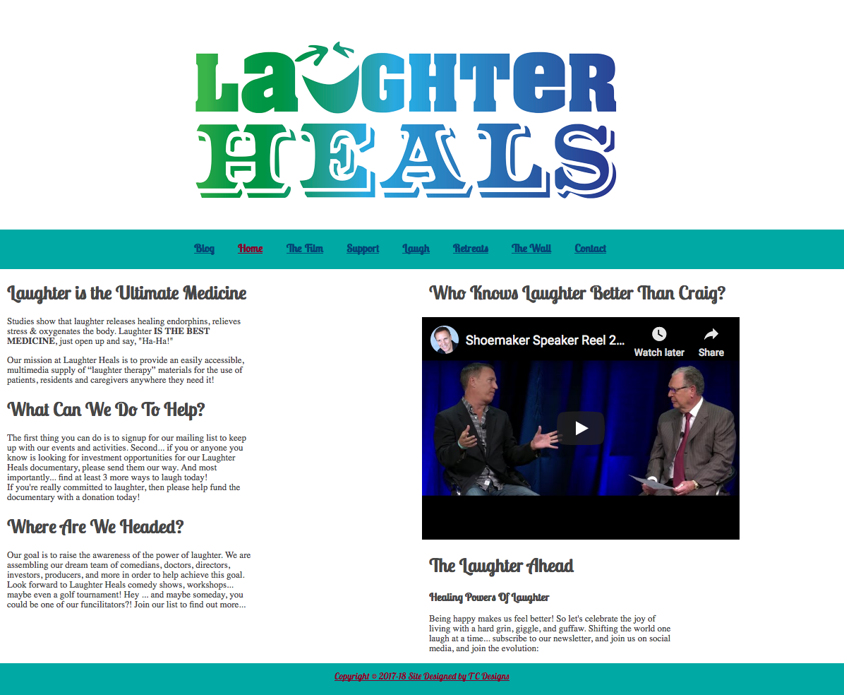Laughter heals home page